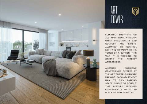 Apartamento T3 Novo com Terraço em condomínio de altíssima qualidade, 15mn do polo universitário