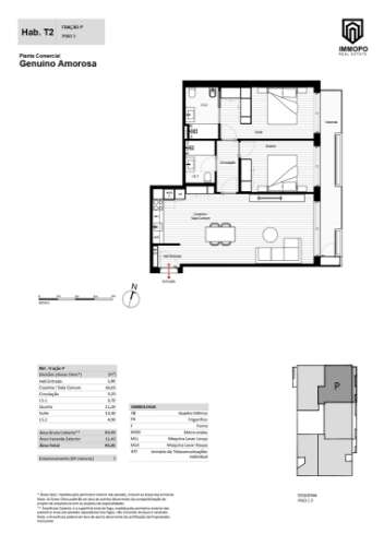 Apartamento T2, novo, praia da amorosa, Viana do castelo