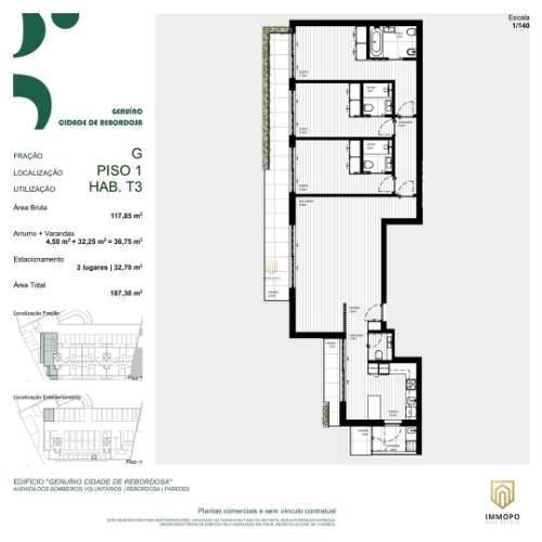 T3 novo, Cidade de Rebordosa