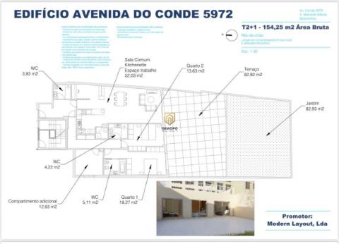 Apartamento t2+1 próximo ao Polo Universitário