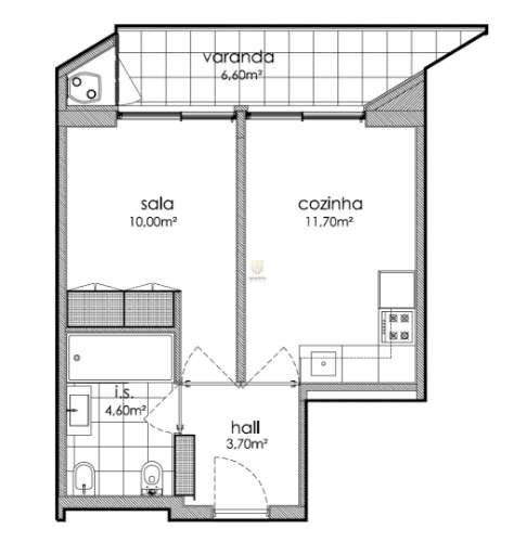 Apartamento T1 com Garagem e Varanda no Parque dos Sobreiros 2 - Asprela, Porto