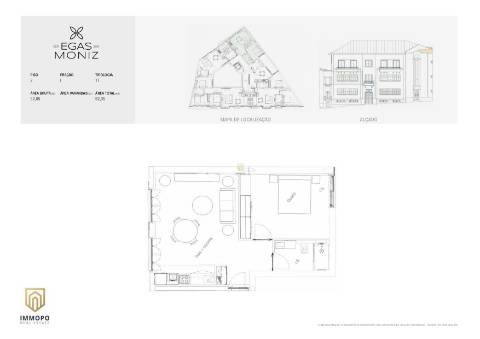 Apartamento T1 no Centro do Porto