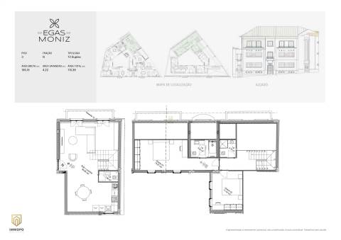 Apartamento T2 Duplex, com varanda, Centro do Porto