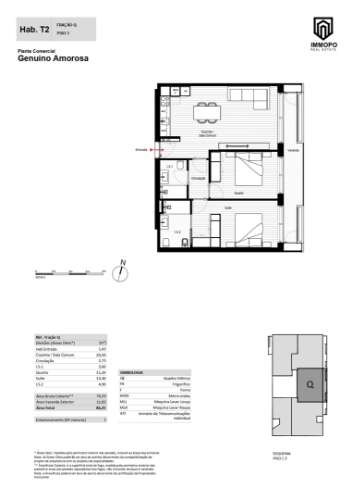 Apartamento T2, novo, praia da amorosa, Viana do castelo