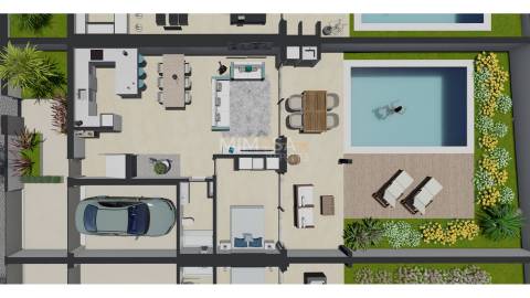 Moradia de luxo com 4 quartos com garagem em Almadena