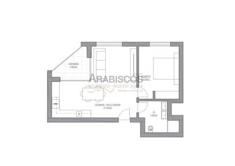 Apartamento T1 - condominio privado de luxo - piscina - Alvor