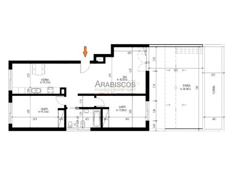 Apartamento T2 - Terraço com 38 m2 - 1 Lugar Garagem - Vale Lagar - Portimão