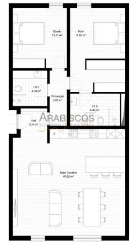Apartamento T2 - Em Construção - 2 Lugares de Estacionamento - 1 Arrumo - Portimão