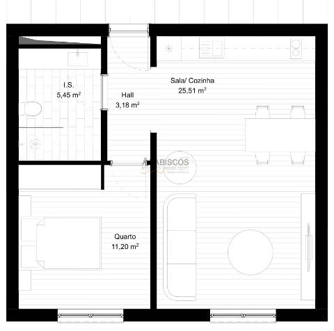 Apartamento T1 - Em Construção - 1 Lugar de Estacionamento - Portimão