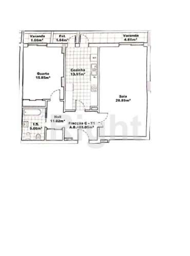 Apartamento T1 novo com parqueamento nas Laranjeiras, Lisboa