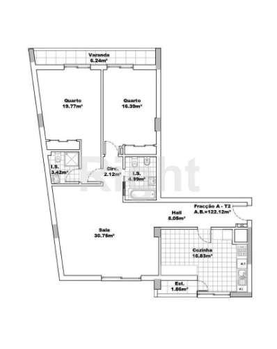 Apartamento T2 novo com parqueamento nas Laranjeiras, Lisboa