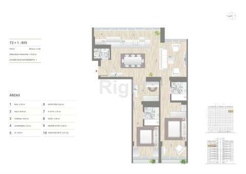 Apartamento T2+1 em empreendimento na Estrela