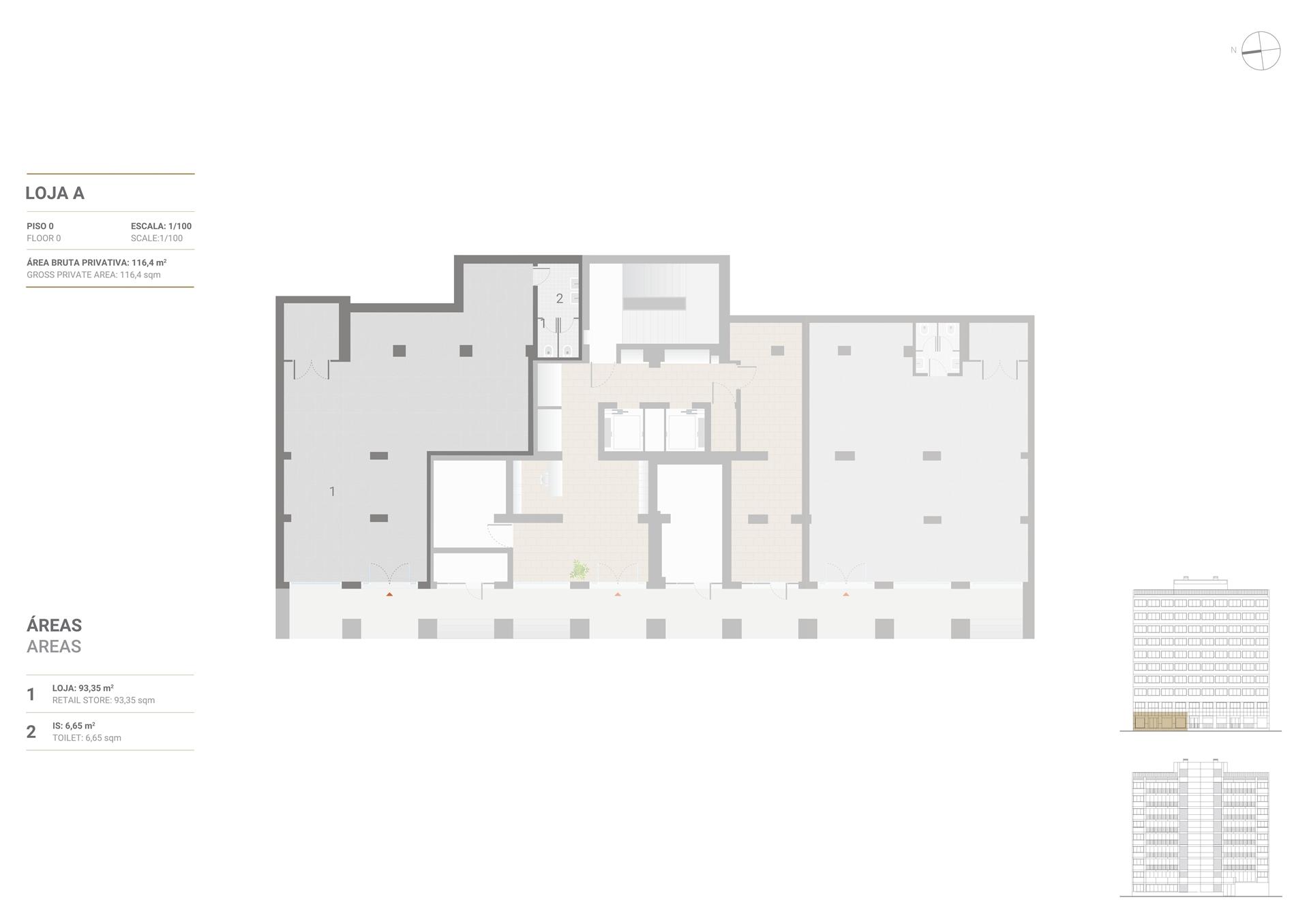 Loja com 116m2 em empreendimento na Estrela