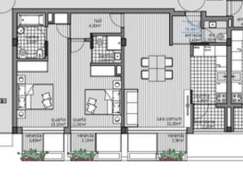 Excelente T2 com Varanda e lugar garagem em Matosinhos