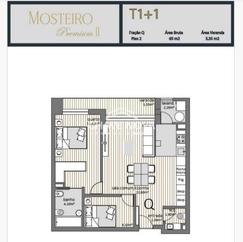 Apartamento T1+1 Venda em Moreira,Maia