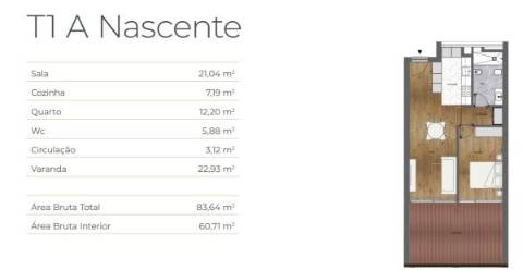 Apartamento T1 Venda em Santa Marinha e São Pedro da Afurada,Vila Nova de Gaia