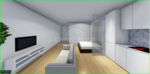 T0 novo, com varanda e lugar de garagem, em Leça da Palmeira (Centro)