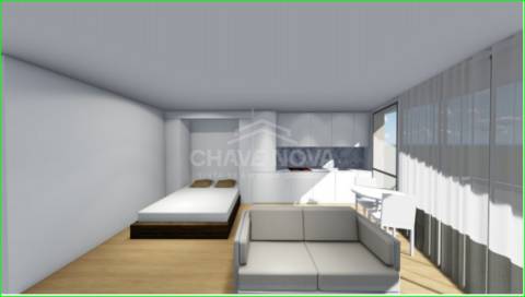 T0 novo, com varanda e lugar de garagem, em Leça da Palmeira (Centro)