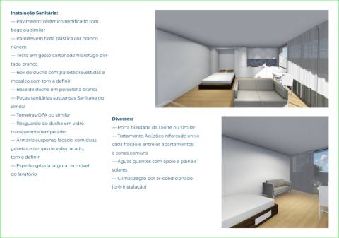 T0 novo, com varanda e lugar de garagem, em Leça da Palmeira (Centro)