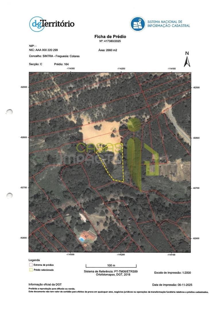 Terreno Rútico com 2600 m2 em Ribeira de Janas, Colares
