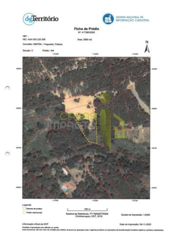 Terreno Rútico com 2600 m2 em Ribeira de Janas, Colares