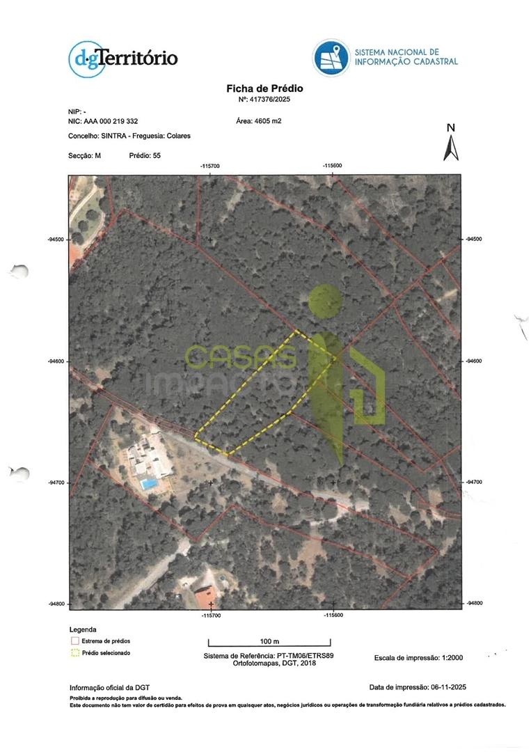 Terreno Rústico com 4.600 m2 em Areais, Almoçageme - Colares
