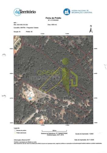 Terreno Rústico com 4.600 m2 em Areais, Almoçageme - Colares