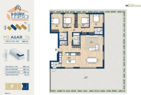 T4 Recuado c/ Terraço 82m2, próximo Marina da Afurada em Canidelo V.N Gaia.