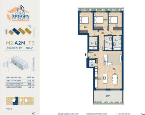 T3 Novo c/ Terraço 22,20m2, próximo Marina da Afurada em Canidelo V.N Gaia.