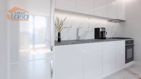 T2 Novo c/ dois lugares garagem e varanda 21,40m2 em Portimão Empreendimento.