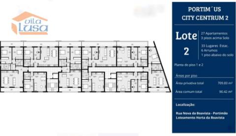 T2 Novo c/ dois lugares garagem e varanda 21,40m2 em Portimão Empreendimento.