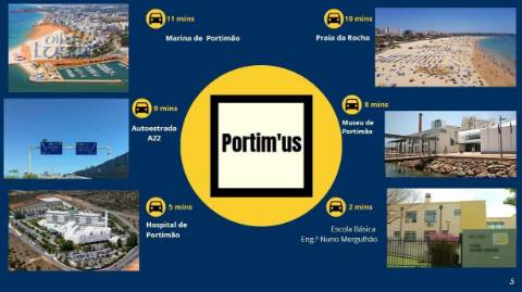 T2 Novo c/ dois lugares garagem em Portimão.