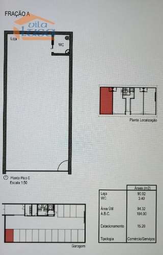 Loja de rua em prédio novo com lugar de garagem - São Pedro da Cova
