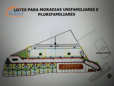 Lotes para construção de Moradias de cave; r/chão e andar; com Logradouro, em Baguim do Monte