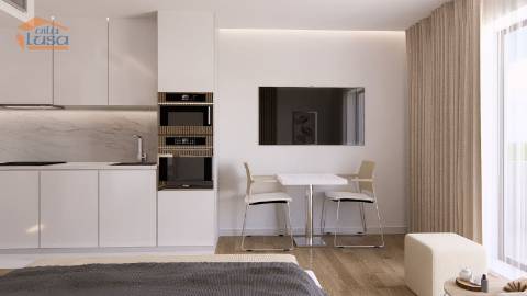 Apartamento T0 Novo em Vilar de Paraiso, com varanda e lugar de garagem