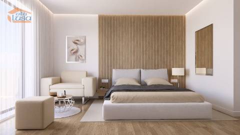 Apartamento T0 Novo em Vilar de Paraiso, com varanda e lugar de garagem