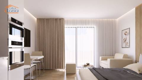 Apartamento T0 Novo em Vilar de Paraiso, com varanda e lugar de garagem