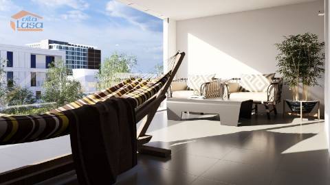 T2 com duas varandas 38.72m2 e dois lugares de garagem Portimão Novo.