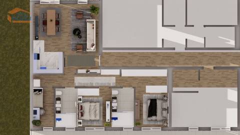 T-2+1 Novo c/ varanda 46.53m2 e lugar de garagem no centro de Armação de Pera a 300mts da praia.