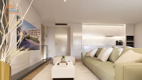 T-2 Novo c/ varanda 24.76m2 e lugar de garagem no centro de Armação de Pera a 300mts da praia.