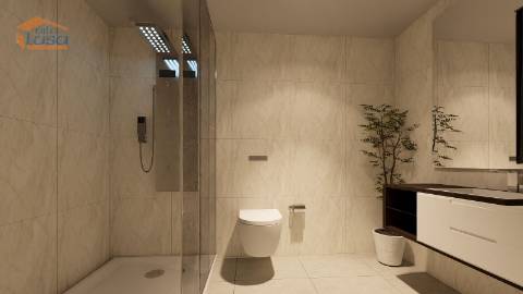 T-2 Novo c/ varanda 24.76m2 e lugar de garagem no centro de Armação de Pera a 300mts da praia.