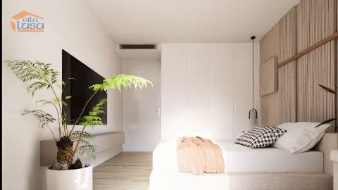 T-2 Novo c/ varanda 24.76m2 e lugar de garagem no centro de Armação de Pera a 300mts da praia.