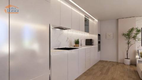 T-1+1 Novo c/ varanda 25.34m2 e lugar de garagem no centro de Armação de Pera a 300mts da praia.