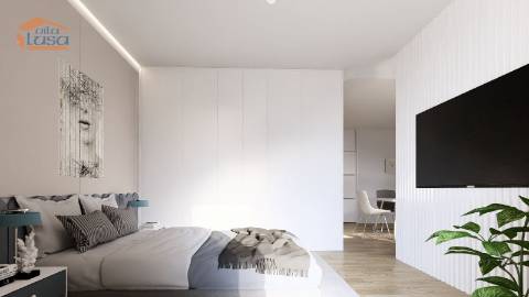 T-0 Novo c/ varanda 12.58m2 e lugar de garagem no centro de Armação de Pera a 300mts da praia.