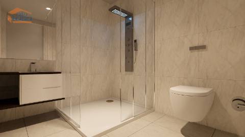 T-0 Novo c/ varanda 12.58m2 e lugar de garagem no centro de Armação de Pera a 300mts da praia.