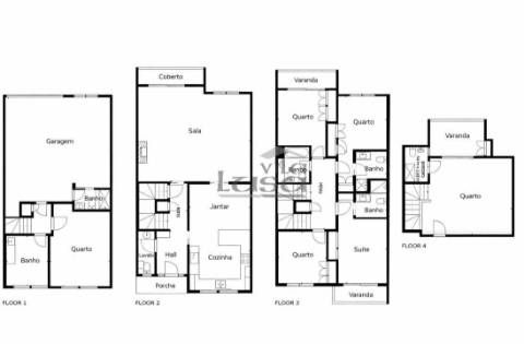 Moradia Nova T4 Centro de Vila Nova de Gaia garagem para 3 carros 
