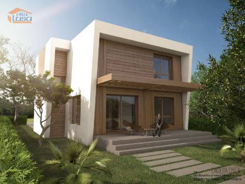 Lote Terreno centro Canelas construção Moradia 4 Frentes