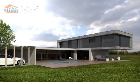 Lote Terreno centro Canelas construção Moradia 4 Frentes