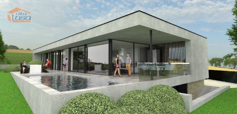 Lote Terreno centro Canelas construção Moradia 4 Frentes