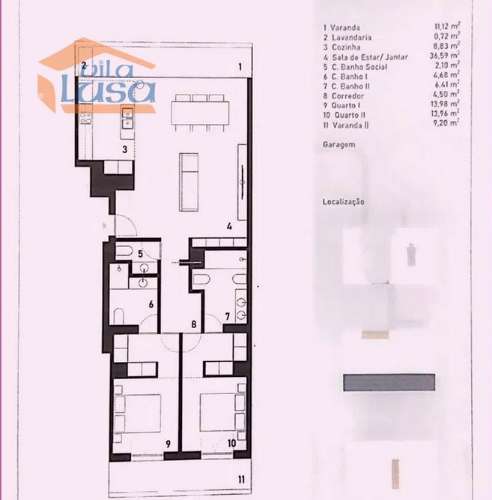 Apartamento T2,  3 wcs (2 suites) com Garagem Dupla no Centro de Gaia